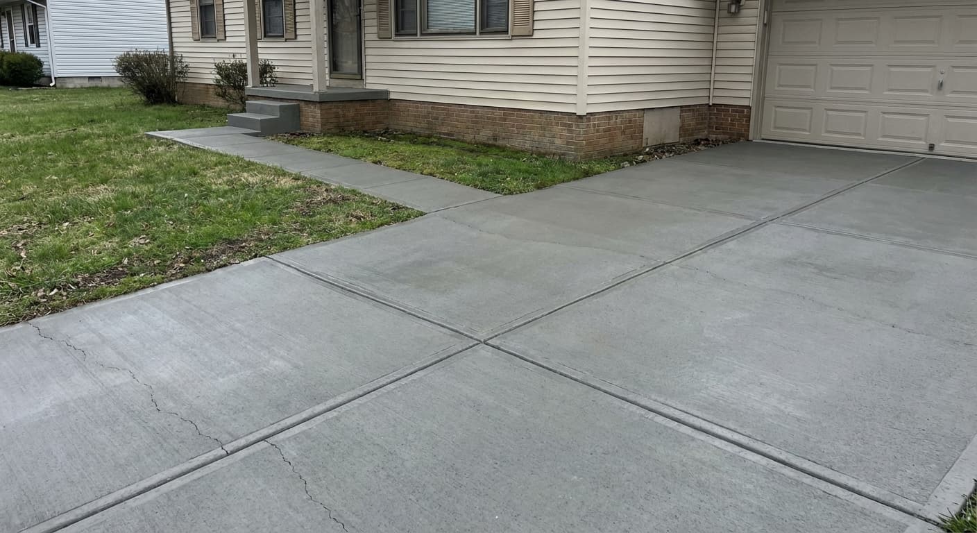 After pressure washing