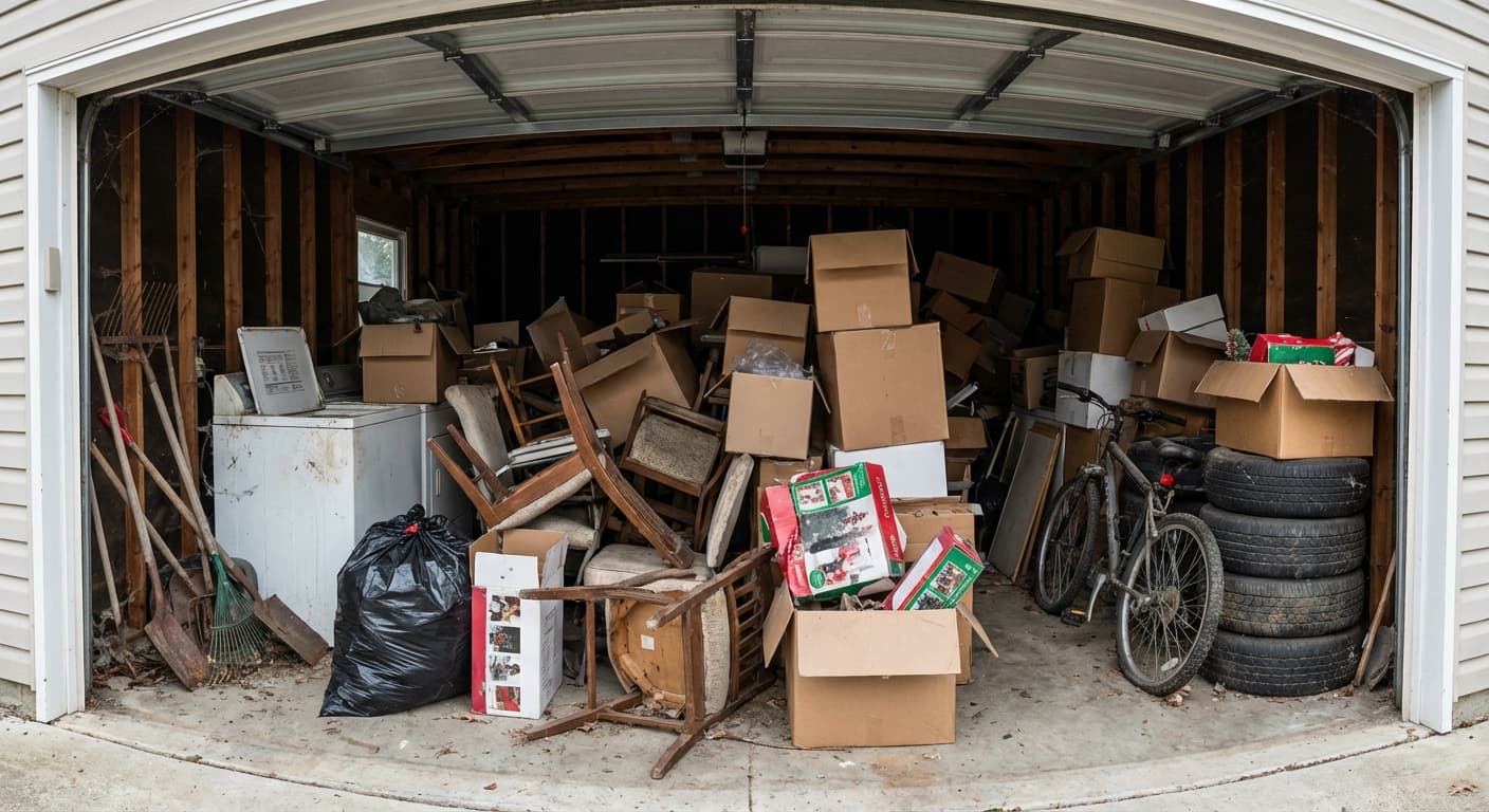 Packed garage