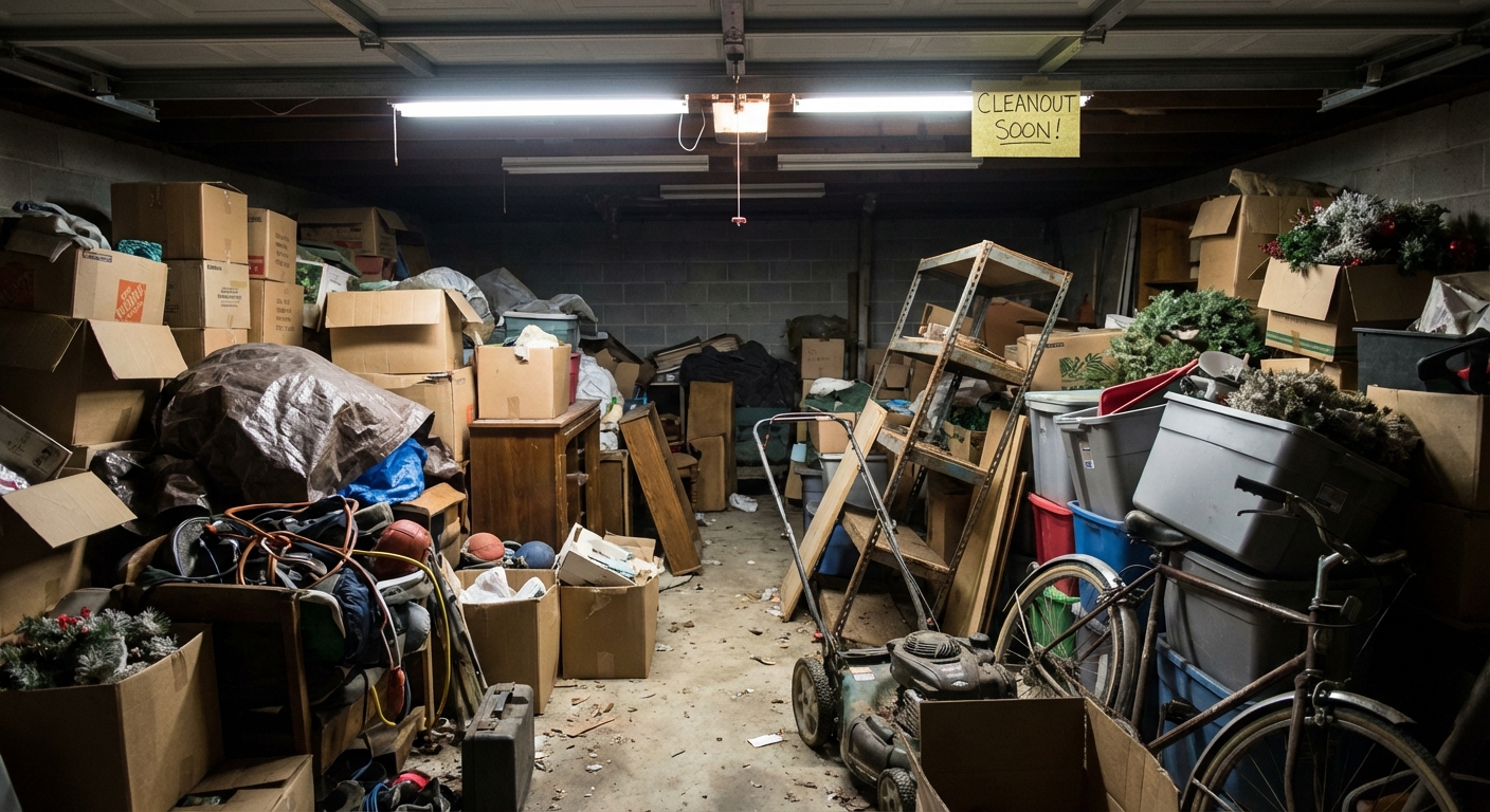 Packed garage